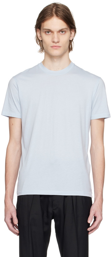 Photo: TOM FORD Blue Embroidered T-Shirt