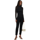 ISSEY MIYAKE Black Chiffon Twist Top
