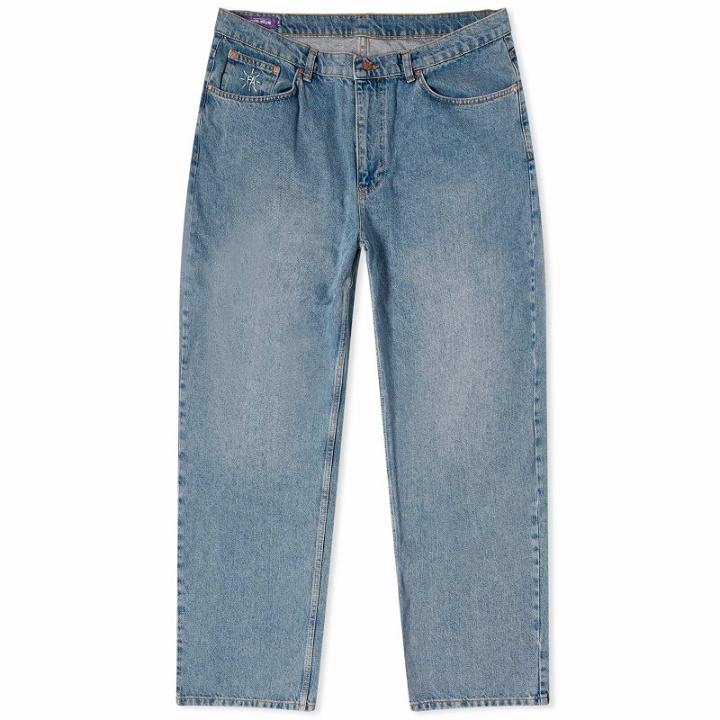 Photo: Fucking Awesome Men's Fecke Baggy Denim Jeans in Stone Washed Light Denim