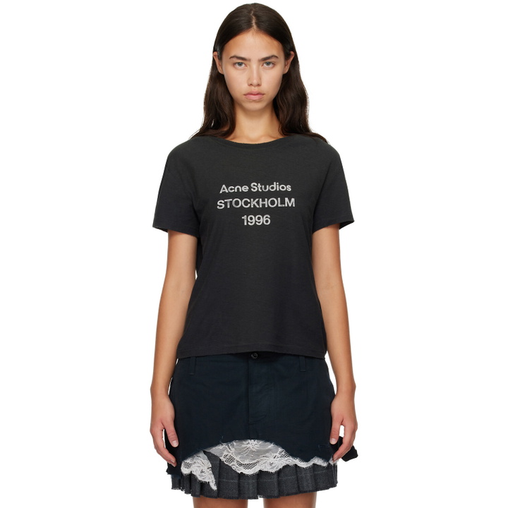 Photo: Acne Studios Black Printed Logo T-shirt