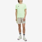 Adidas Men's OTR E 3 Stripe Short in Wonder Beige/Pulse Lime