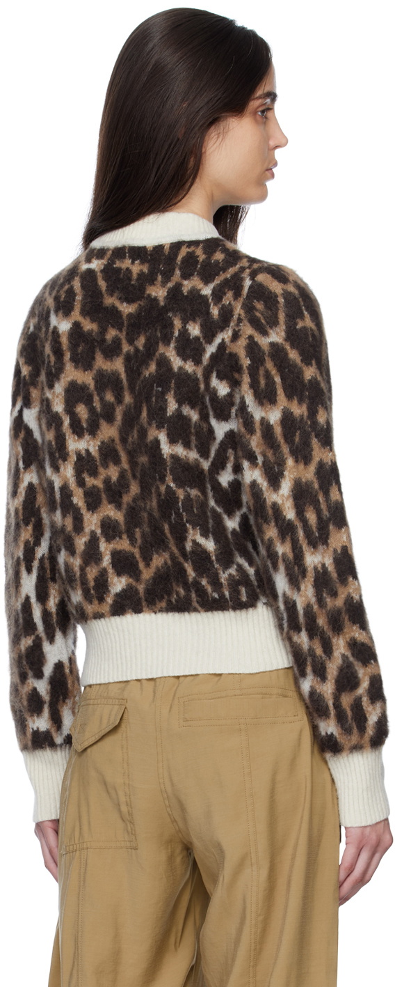 GANNI Brown Leopard Sweater GANNI
