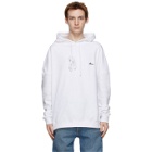 We11done White Logo Patch Hoodie