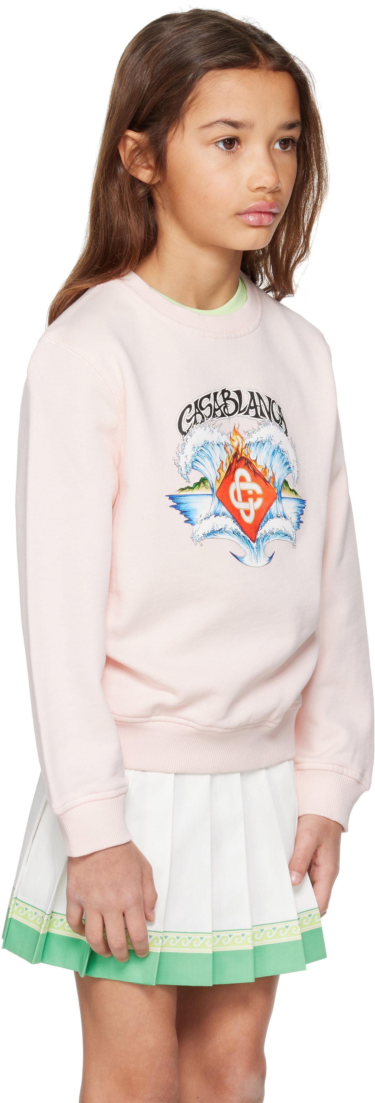 Casablanca Kids Pink Waves Sweatshirt