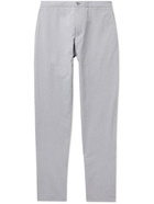 BOGLIOLI - Slim-Fit Striped Cotton-Seersucker Trousers - Gray