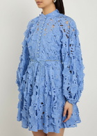 Zimmermann Patience Floral-embroidered Cotton Mini Dress Multicoloured 1