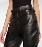 Tom Ford - Mid-rise leather flared pants