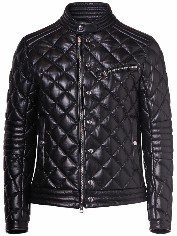 Photo: MONCLER - Zancara Quilted Leather Moto Jacket