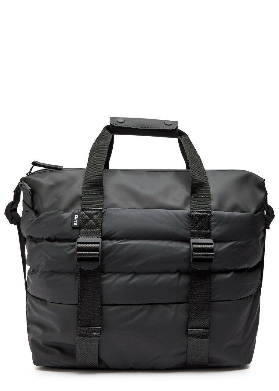 Rains Puffer Weekend Quilted Rubberised Holdall - Black - One Size