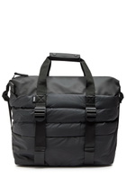 Rains Puffer Weekend Quilted Rubberised Holdall - Black - One Size