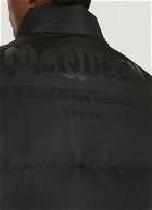 Graffiti Print Sleeveless Jacket in Black