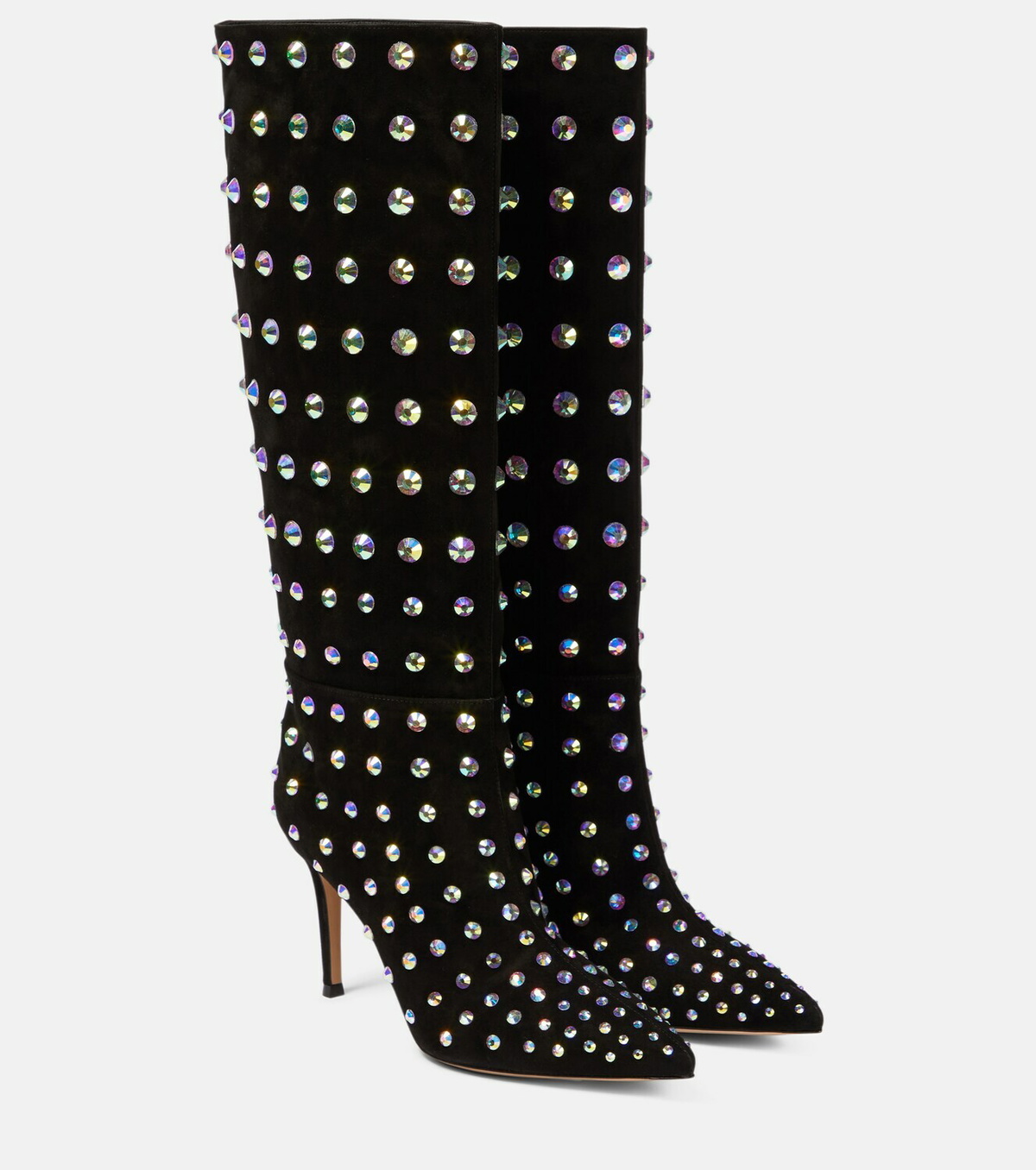 Embellished knee high outlet boots