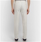 Loro Piana - Slim-Fit Washed Cotton-Blend Trousers - Men - White