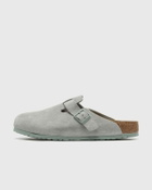 Birkenstock Boston Suede Leather Grey Mens Sandals & Slide