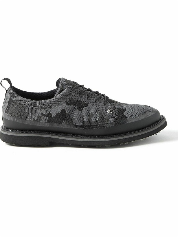 Photo: G/FORE - Gallivanter PVC-Trimmed Camouflage-Jacquard Golf Shoes - Black