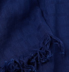 Blue Blue Japan - Indigo-Dyed Cotton-Dobby Scarf - Blue