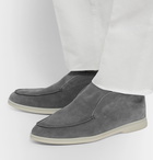 Loro Piana - Open Walk Suede Boots - Gray