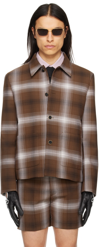 Photo: Ernest W. Baker Brown Spread Collar Jacket