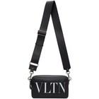 Valentino Black and White Valentino Garavani VLTN Crossbody Bag