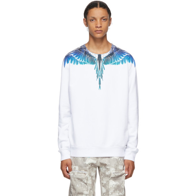 Photo: Marcelo Burlon County of Milan White and Blue Wings Sweatshirt