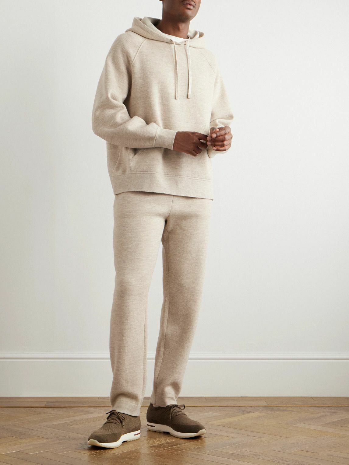 Loro Piana - Sassiglioni Straight-Leg Wool Sweatpants - Neutrals