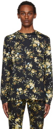 Erdem Black Victor Long Sleeve T-Shirt