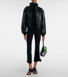 Balenciaga Bow-detail ruffled Capri flared pants