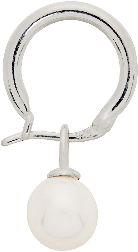 Photo: Hatton Labs Silver Pearl Single Hoop Earring