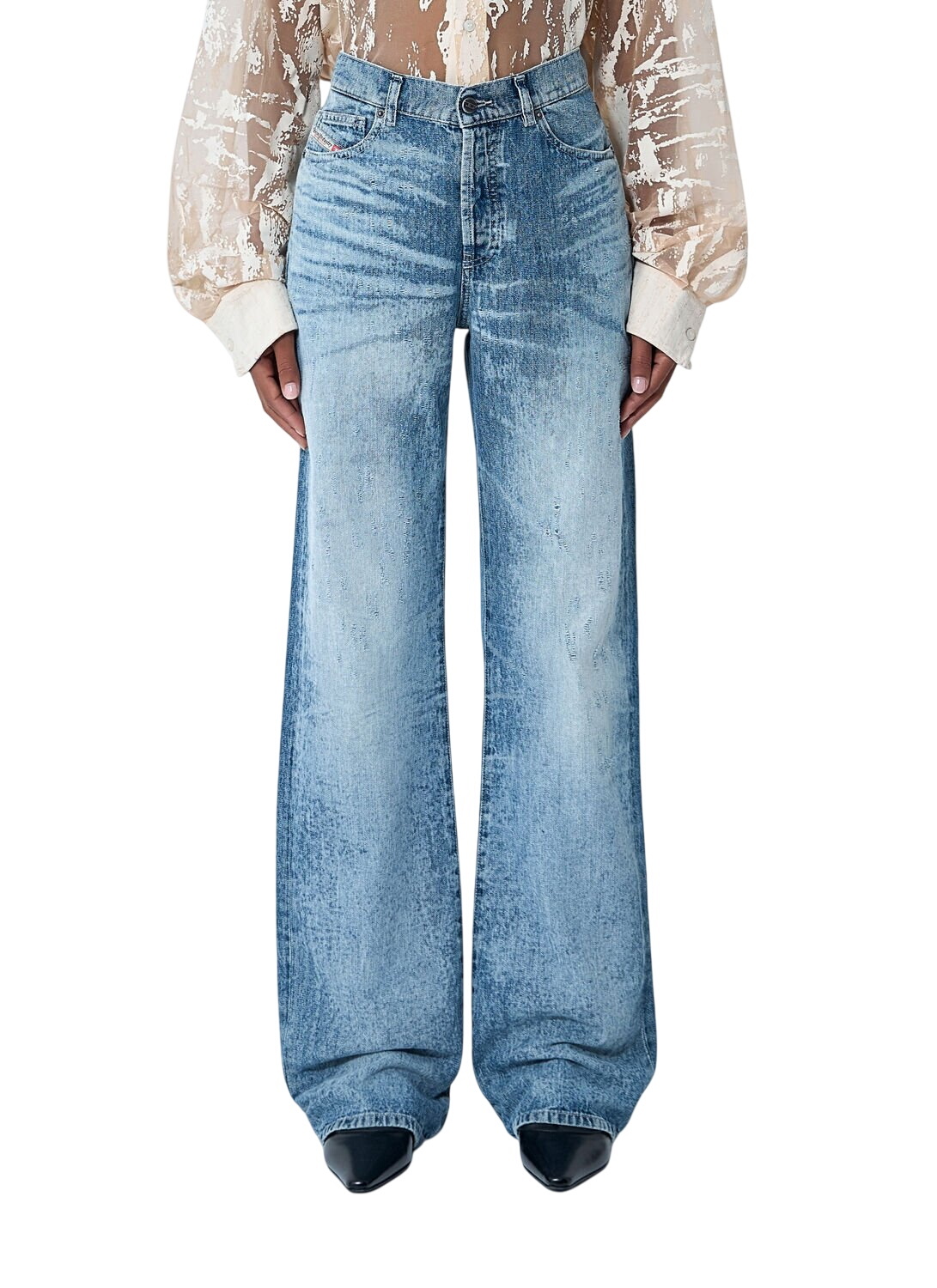 Diesel Gray P-Dayetz-Short-Fem-Q3 Trousers Diesel