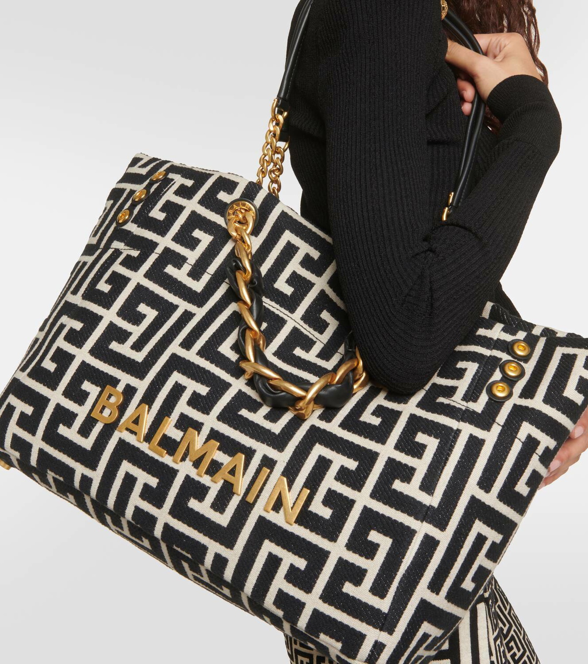 Balmain 1945 jacquard tote bag Balmain