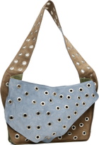 SC103 Blue & Brown Record Messenger Bag