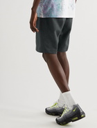 Nike - Sportswear Wide-Leg Cotton-Blend Jersey Drawstring Shorts - Black