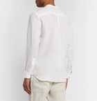 Odyssee - Neville Grandad-Collar Linen Shirt - White