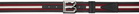 Bally Black & Red B Bold Reversible Belt