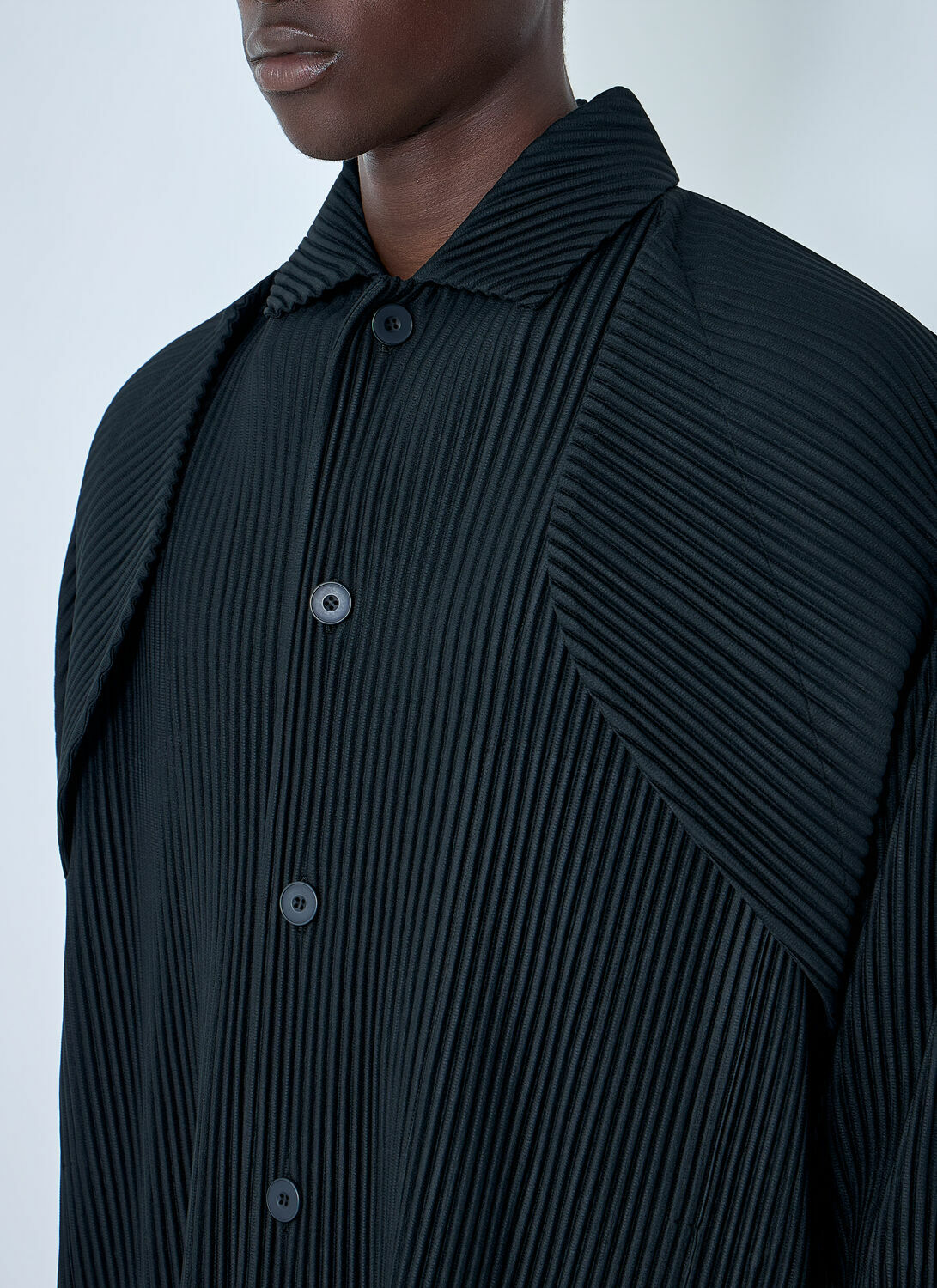 Homme Plissé Issey Miyake Pleated Button-Up Jacket