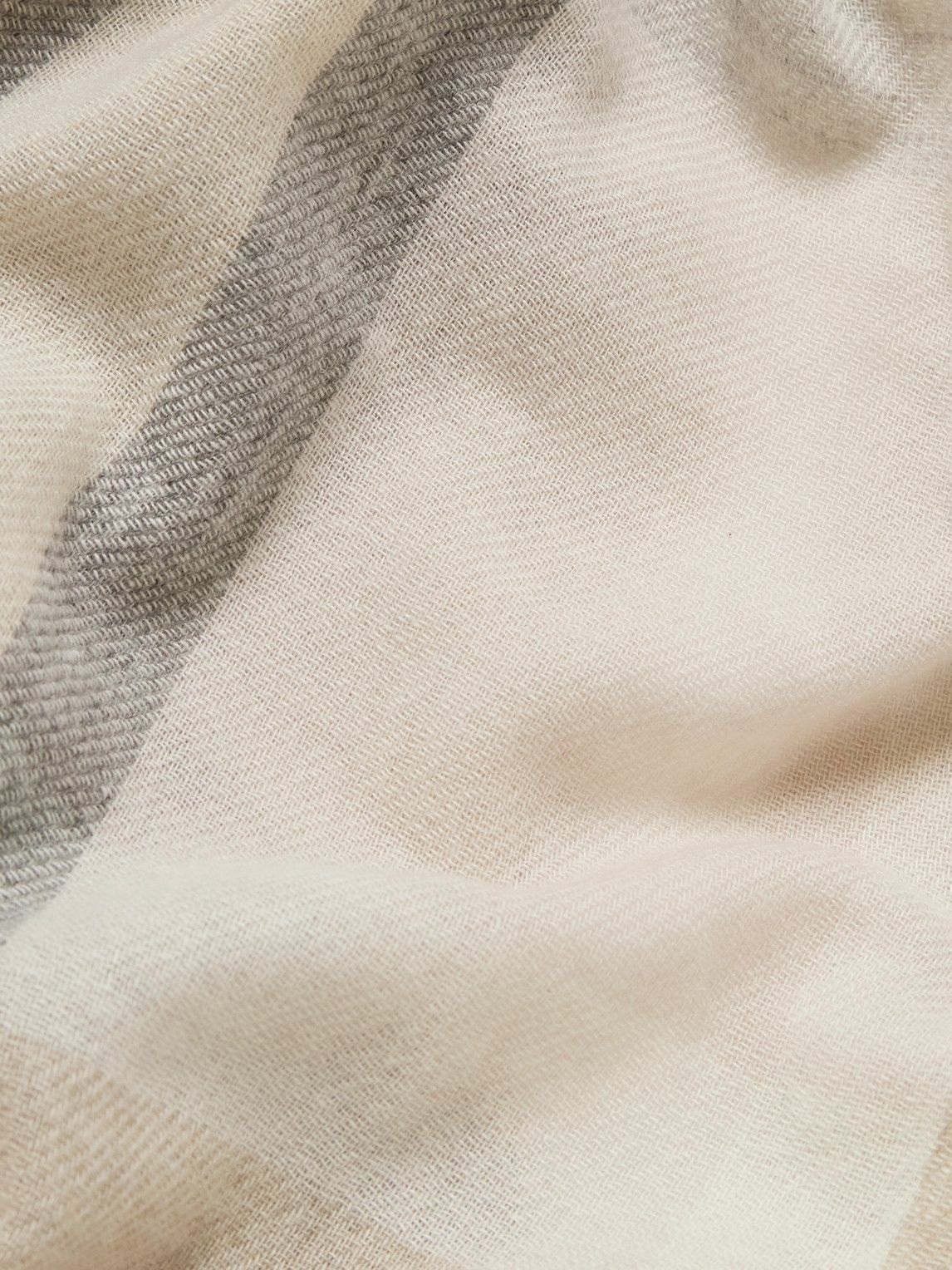 Johnstons of Elgin - Frayed Checked Cashmere Scarf