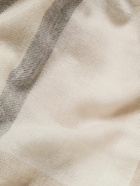 Johnstons of Elgin - Frayed Checked Cashmere Scarf