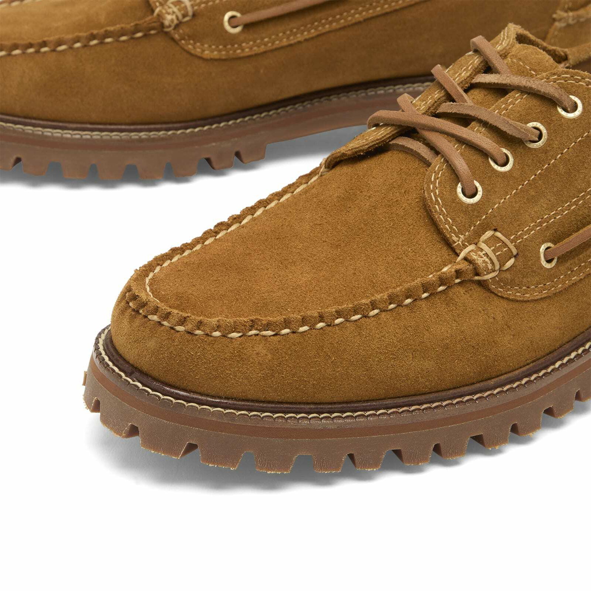 Bass Weejuns Men's Ranger Camp Moc Shoe in Mid Brown Suede