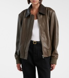 Bottega Veneta Intrecciato leather blouson jacket