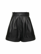 ALEXANDRE VAUTHIER - High Waisted Leather Shorts