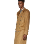 Balmain Tan Double-Breasted Coat