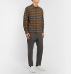 Mr P. - Checked Brushed-Cotton Shirt - Men - Yellow