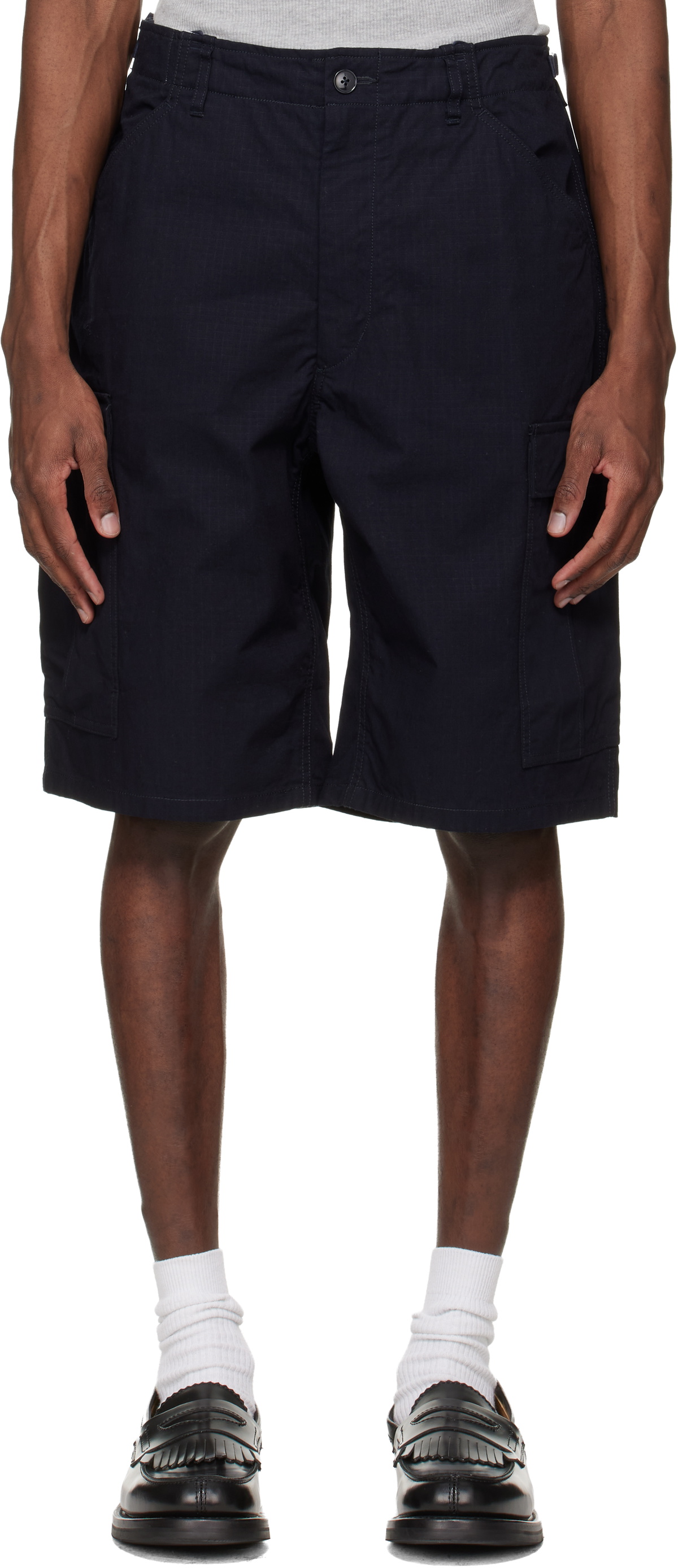 nanamica Navy Ripstop Cargo Shorts