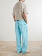 Vilebrequin - Pacha Straight-Leg Linen Drawstring Trousers - Blue