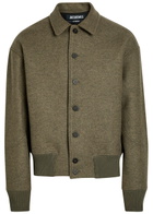 Jacquemus Le Bomber Feltro Wool Jacket Khaki