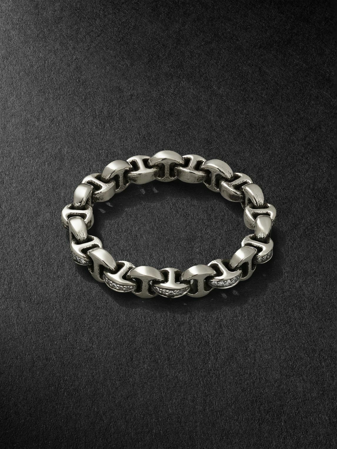 HOORSENBUHS - Strut Sterling Silver Diamond Ring - Silver