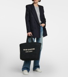 Saint Laurent Rive Gauche Medium raffia-effect tote bag