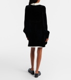 Prada Asymmetric velvet minidress