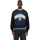 Andersson Bell Black & Navy Arch Logo Layered Sweatshirt