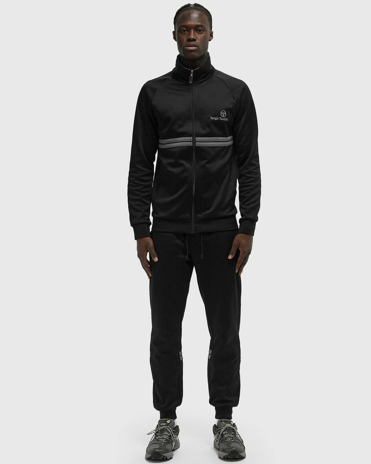 Sergio Tacchini NEW DALLAS TRACK TOP Black Mens Track Jacket